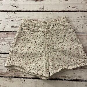 Vintage 90s Bongo Floral‎ Denim Shorts Women's Size 5 Made In USA Spring Summer